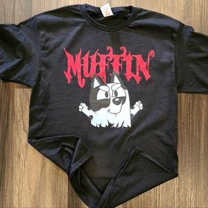 Unisex rock style Muffin from bluey t shirt